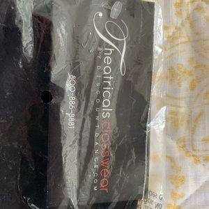 Black Leotard Short Sleeve NIP with skirt